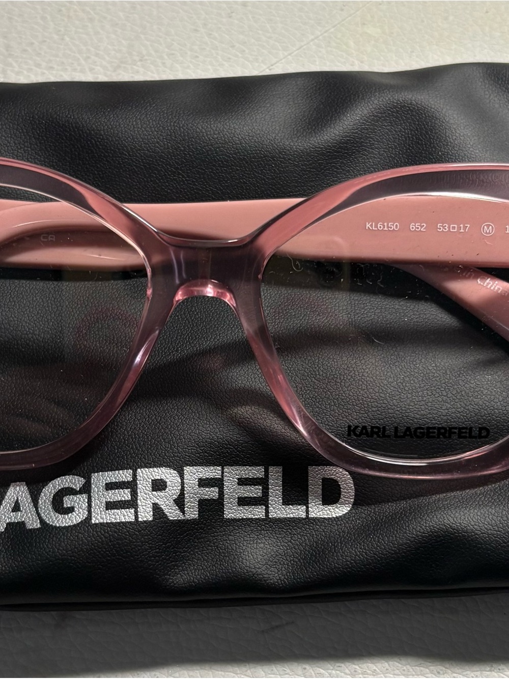 Karl Lagerfeld Transparent Pink Women's Eyeglasses